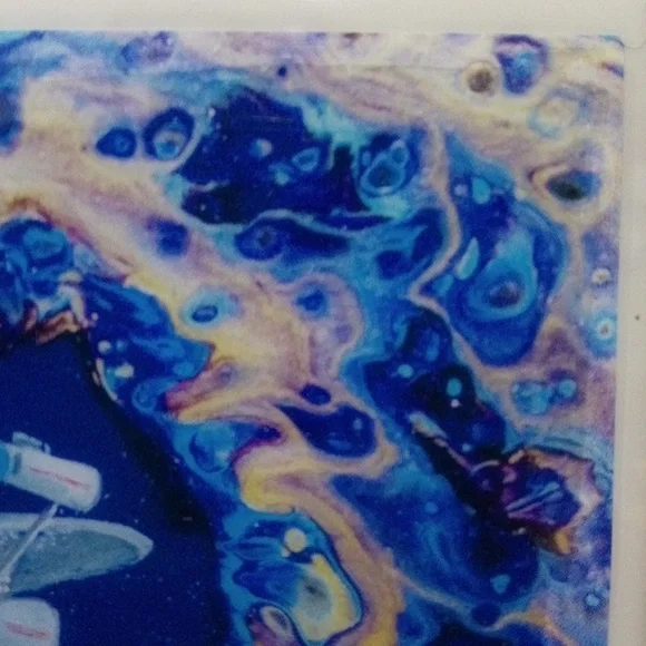 Hand Crafted Framed Space Ship Coaster Shadow Box Wall Art Home Decor Essential
